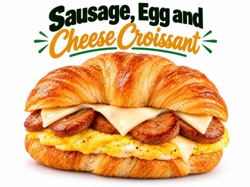 Croissant Sausage, egg &cheese