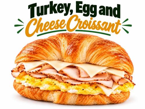 Croissant turkey, egg & cheese