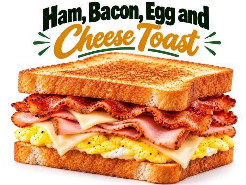 Toast Ham, egg, bacon & cheese