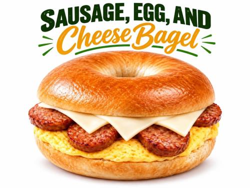 Sausage, egg & cheese Bagel