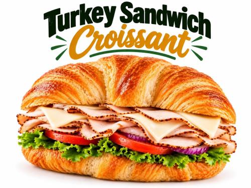 Turkey and cheese Chroissant sandwich